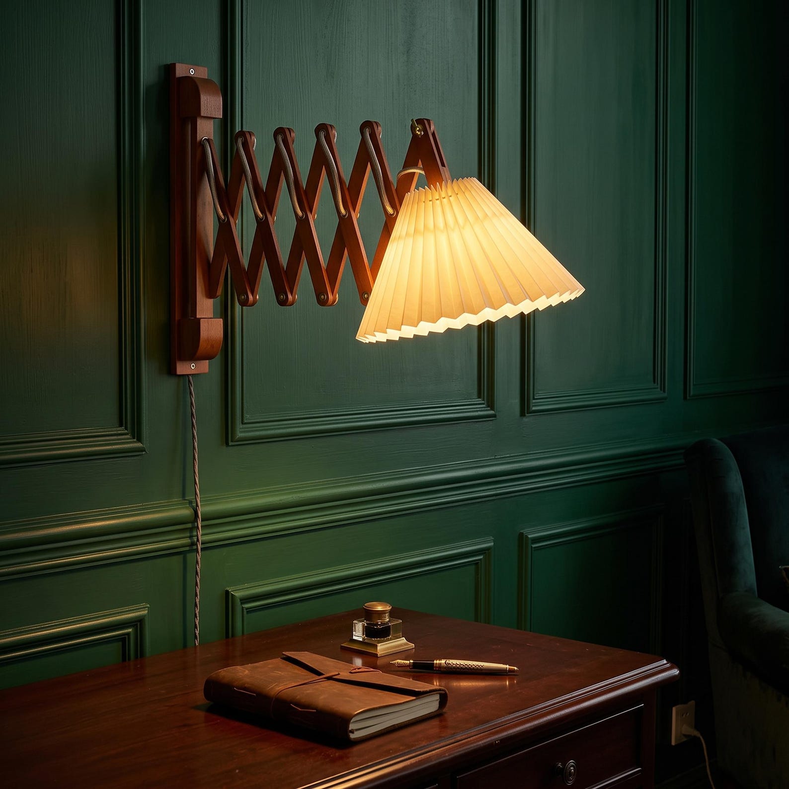 Rustic Plug-In Swing Arm Wall Sconce